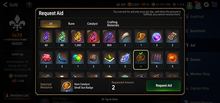 Guild Aid (Small Sun Badge) / Epic Seven