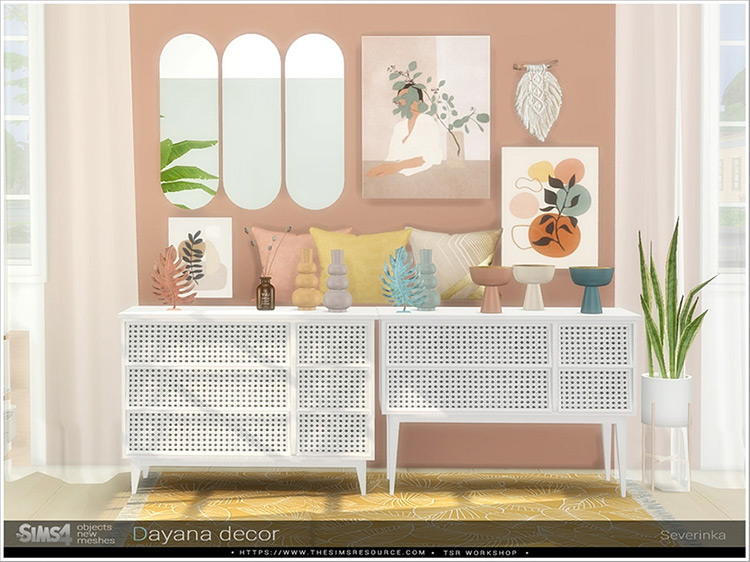 Dayana Décor Set / Sims 4 CC