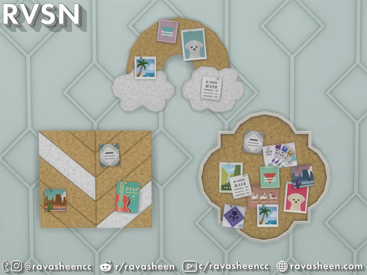 Major Inspo Corkboard Add-On / TS4 CC