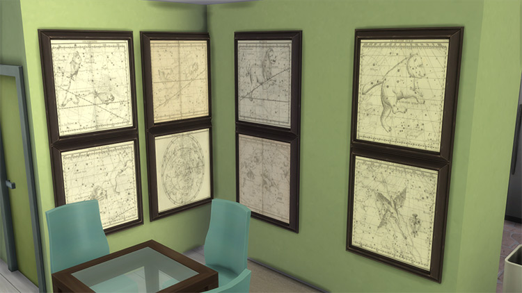 Celestial Maps Wall Hangings / Sims 4 CC
