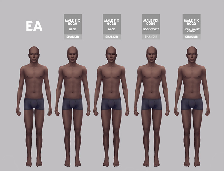 Basic Male Body Presets / Sims 4