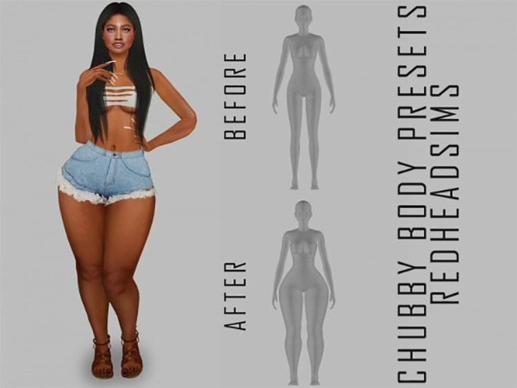 Chubby Body Presets / Sims 4