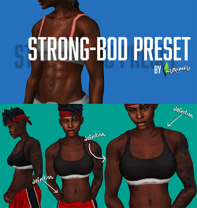 Strong-Bod Preset / Sims 4