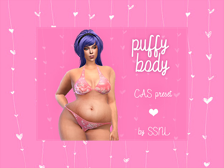 Puffy Body CAS Preset / Sims 4