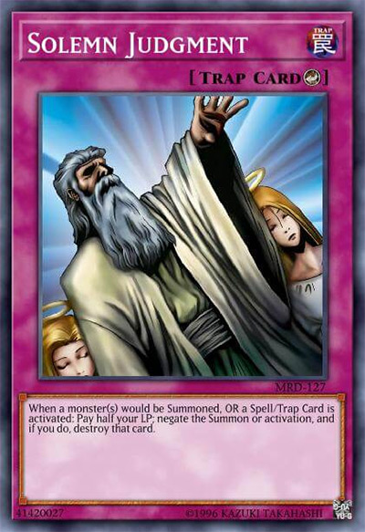 Solemn Judgement Yu-Gi-Oh Card