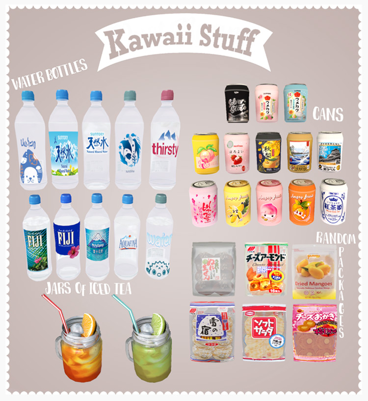 TS4 Kawaii Stuff by hydrangeachainsaw / TS4 CC