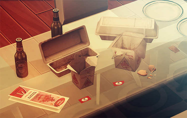 Empty Chinese Food Clutter by josiesimblr / TS4 CC