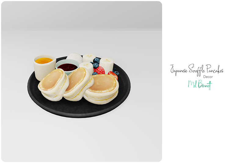Japanese Souffle Pancakes by Mel Bennett / Sims 4 CC