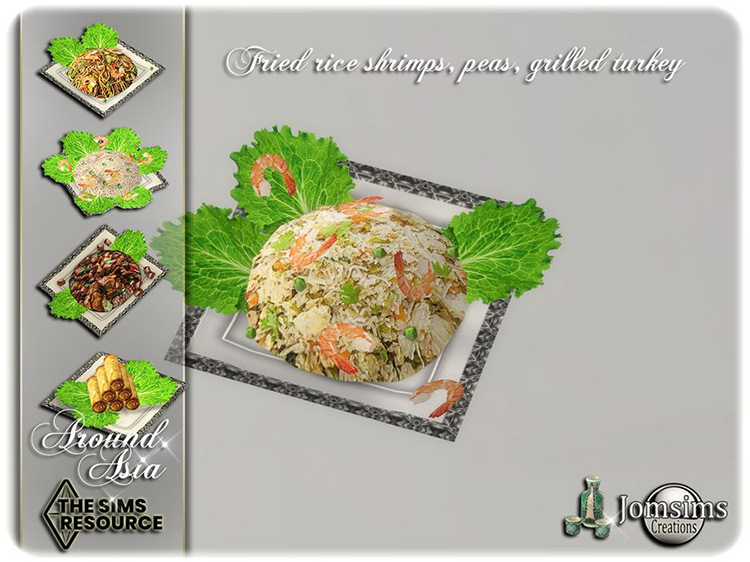 Around Asia Fried Rice #3 by jomsims / TS4 CC