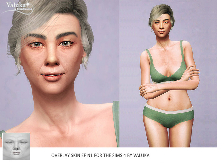 Overlay Elder Female Skin N1 by Valuka / TS4 CC