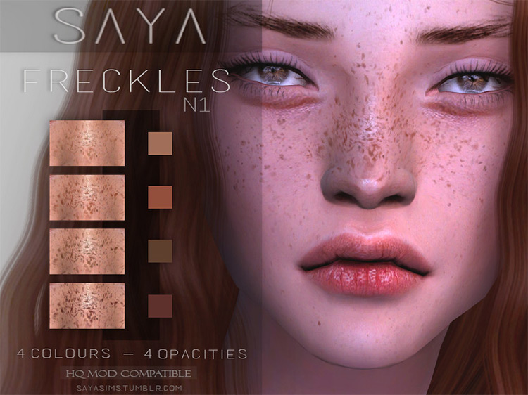 Freckles N1 by SayaSims / TS4 CC