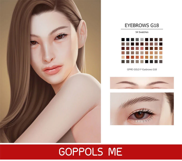 Eyebrows G18 by Goppols Me / TS4 CC