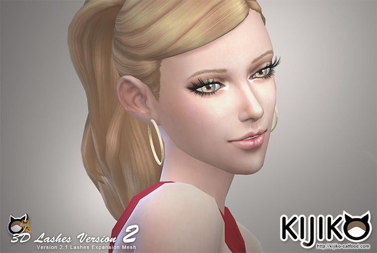 3D Lashes Version 2 by kijiko / Sims 4 CC