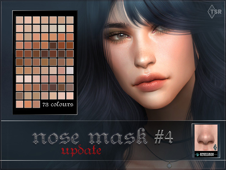 Nose Mask 04 Update for Sim Creators by RemusSirion / Sims 4 CC