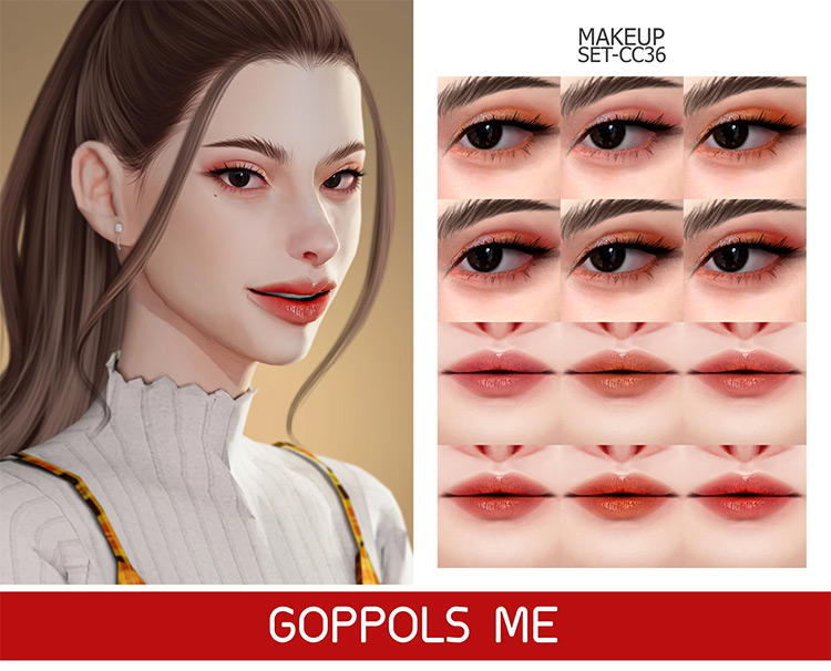 Makeup Set CC36 by Goppols Me / Sims 4 CC
