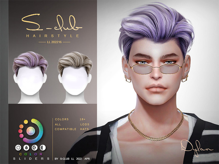 Men’s Short Hair (Dylan) by S-Club / TS4 CC