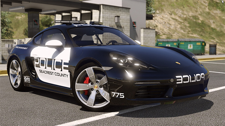 Porsche 718 Cayman S Hot Pursuit Police / GTA 5 Mod