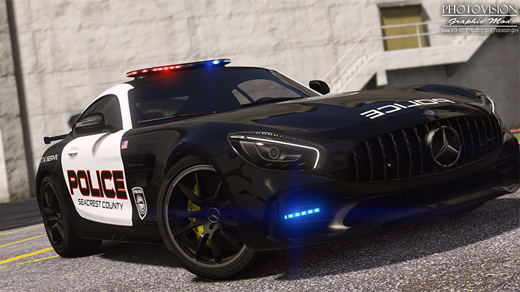 Mercedes-Benz AMG GTR (2017) Hot Pursuit Police Car / GTA 5 Mod