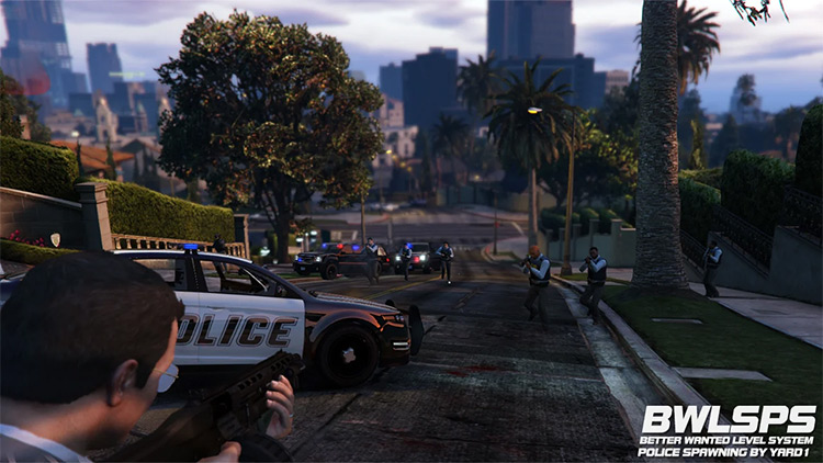 Better Wanted Level System Police Spawning / GTA 5 Mod