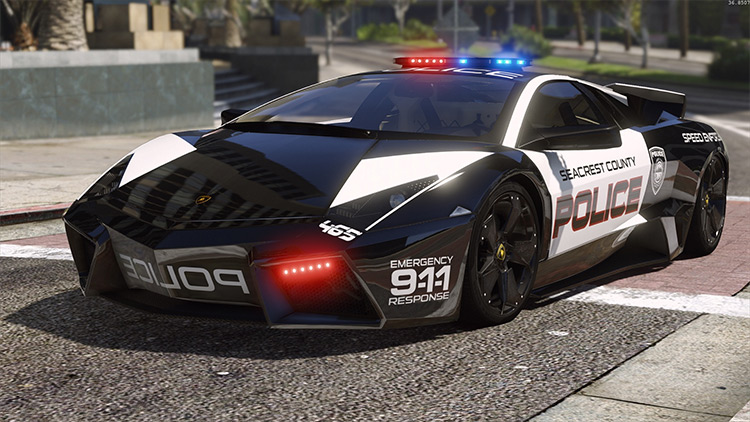 Lamborghini Reventón Hot Pursuit Police (2020) / GTA 5 Mod