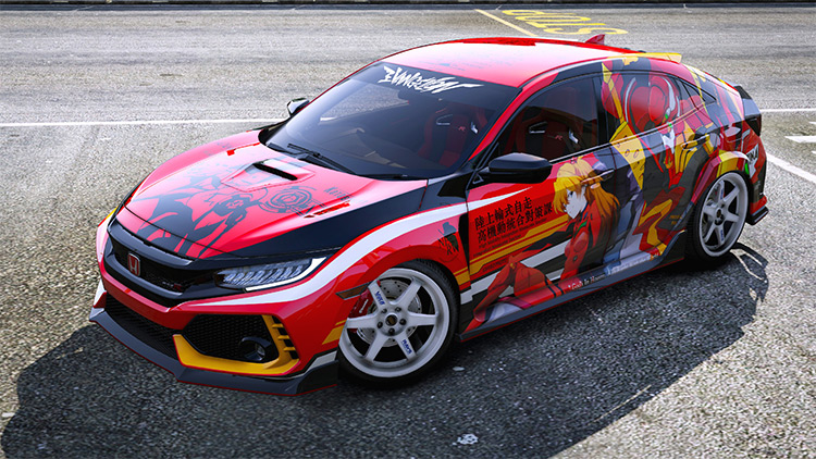 Honda Civic Type-R (FK8) EVA-02 Itasha (Evangelion) / GTA 5 Mod