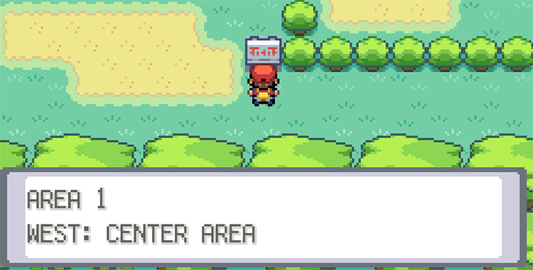 Inside of Area 1, on the east side of the Safari Zone / Pokémon FRLG