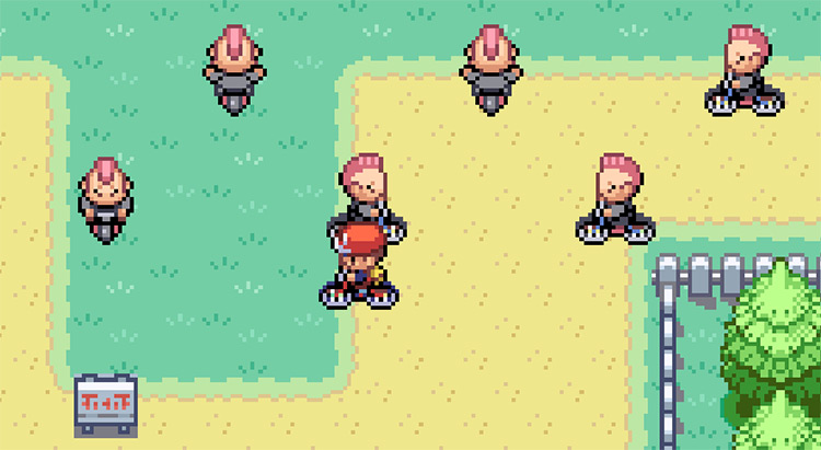 Bikers hanging out on Cycling Road / Pokémon FRLG