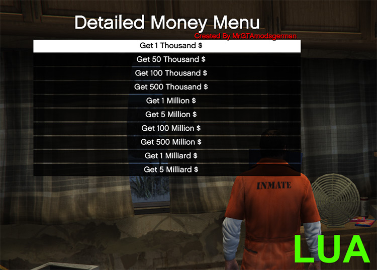 Detailed Money Menu / GTA 5 Mod