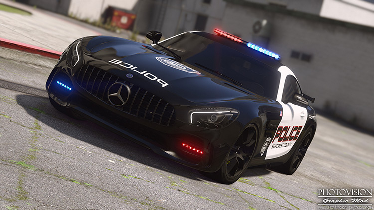 Mercedes-AMG GTR Hot Pursuit Police / GTA 5 Mod