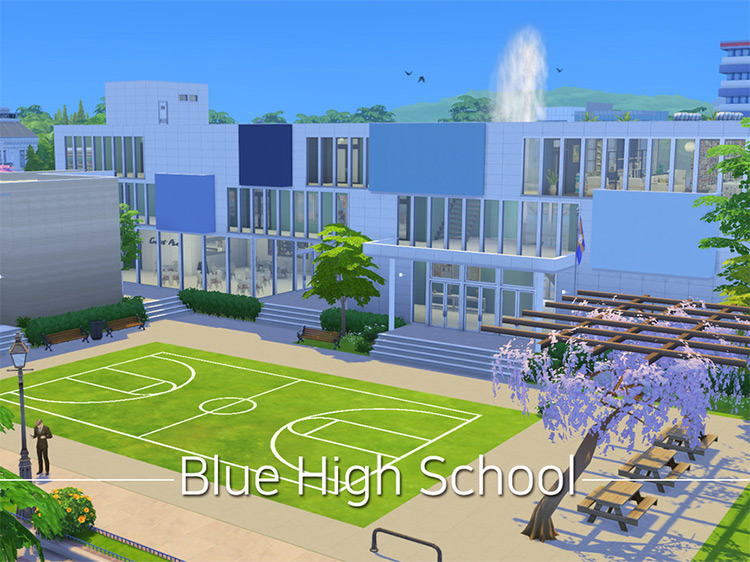 Blue High School / Sims 4 Lot