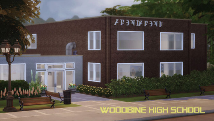 Woobine High School / Sims 4 Lot