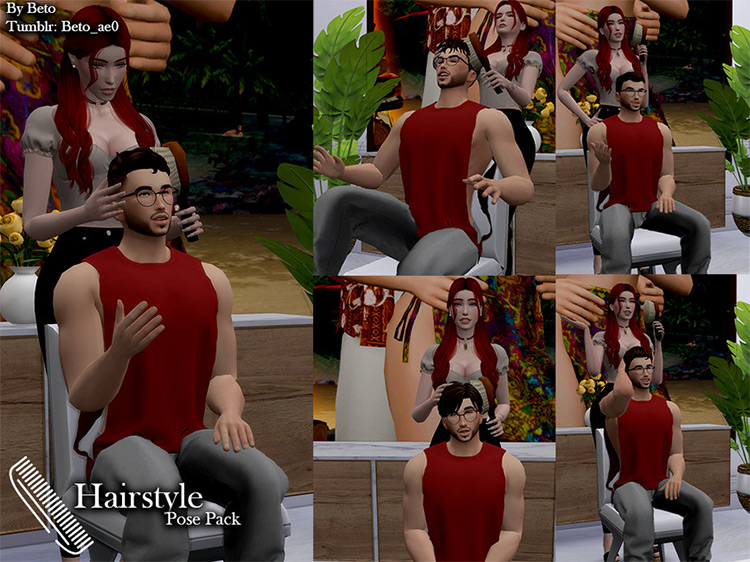 Hairstyle / Sims 4 Pose Pack