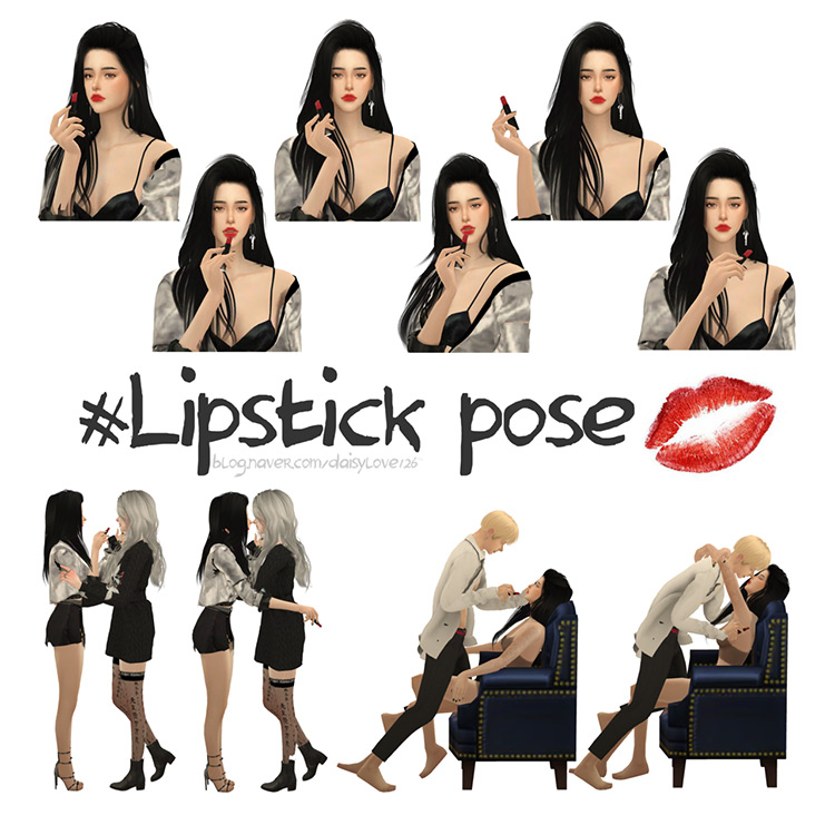 Lipstick / Sims 4 Pose Pack