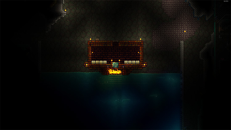 Example of an automatic farm for Angler Fish / Terraria