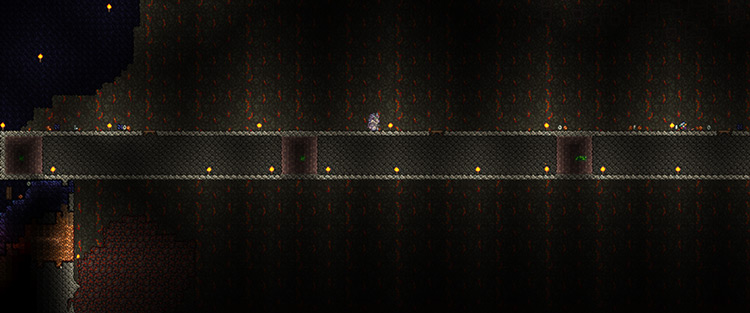 Example of a better farm with negated enemy spawns / Terraria