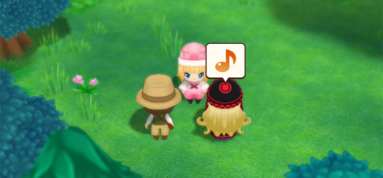 Farmer talking to Basil and Jennifer (SoS:FoMT)