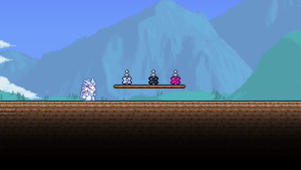 The Lesser Luck Potion, Luck Potion, and Greater Luck Potion / Terraria