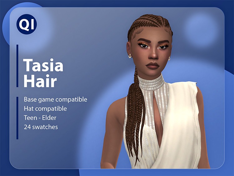 Sims 4 Cornrow Hair CC  Maxis Match   Alpha    FandomSpot - 26