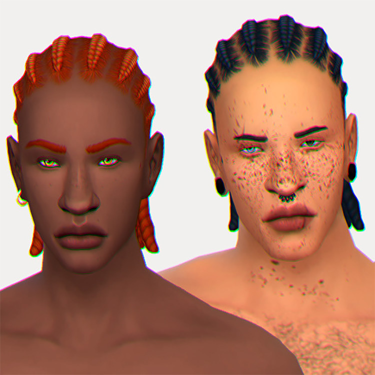 Sims 4 Cornrow Hair CC  Maxis Match   Alpha    FandomSpot - 93