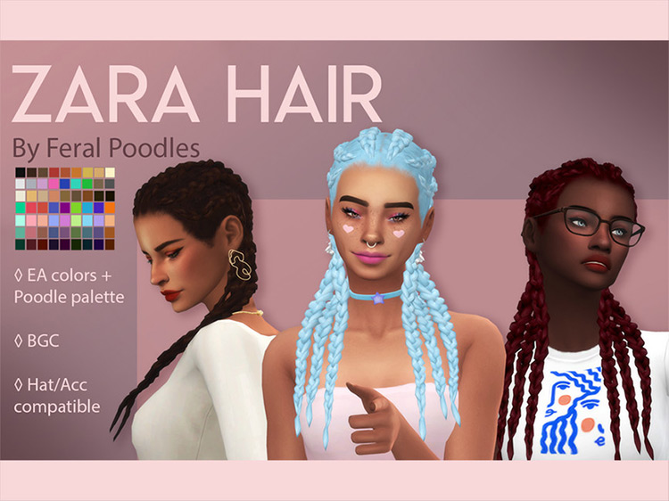 Sims 4 Cornrow Hair CC  Maxis Match   Alpha    FandomSpot - 23