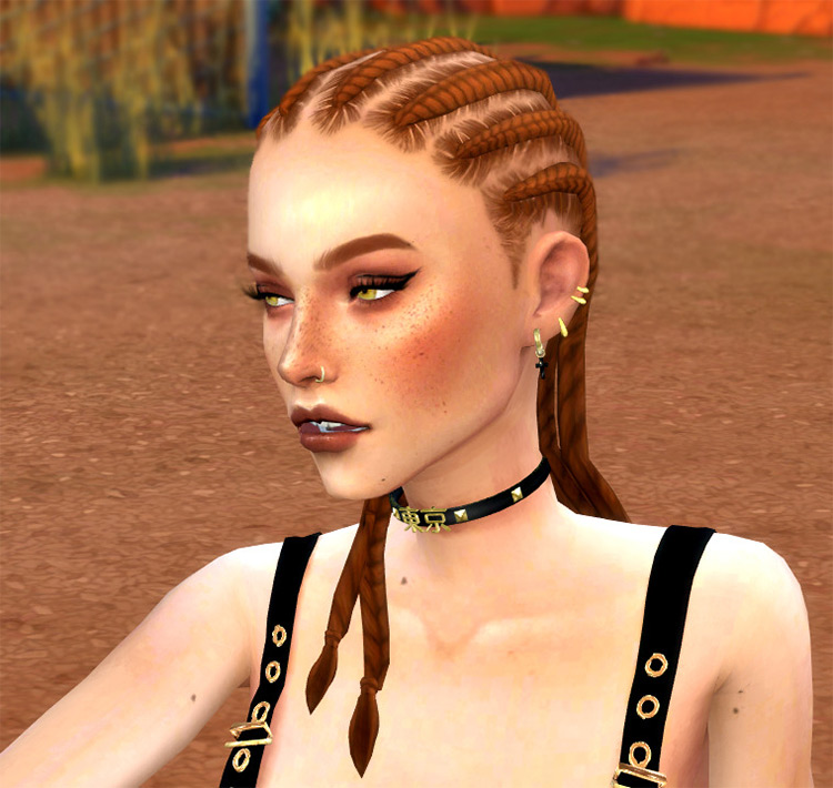 Sims 4 Cornrow Hair CC  Maxis Match   Alpha    FandomSpot - 84