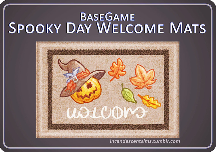 Spooky Day Welcome Mats / Sims 4 CC