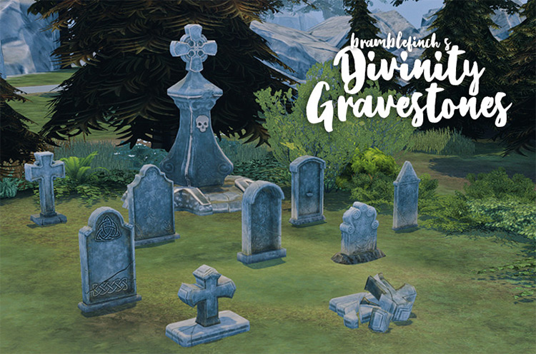 Divinity Gravestones / Sims 4 CC