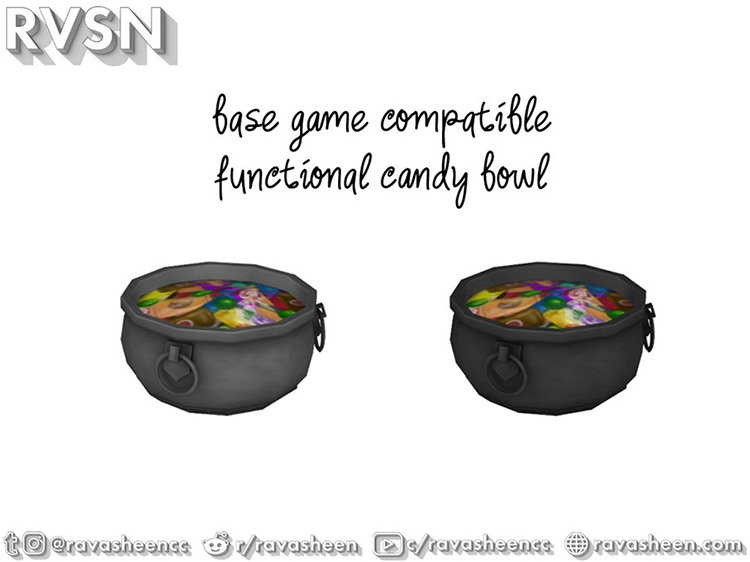 Creep It Real Candy Bowl / Sims 4 CC