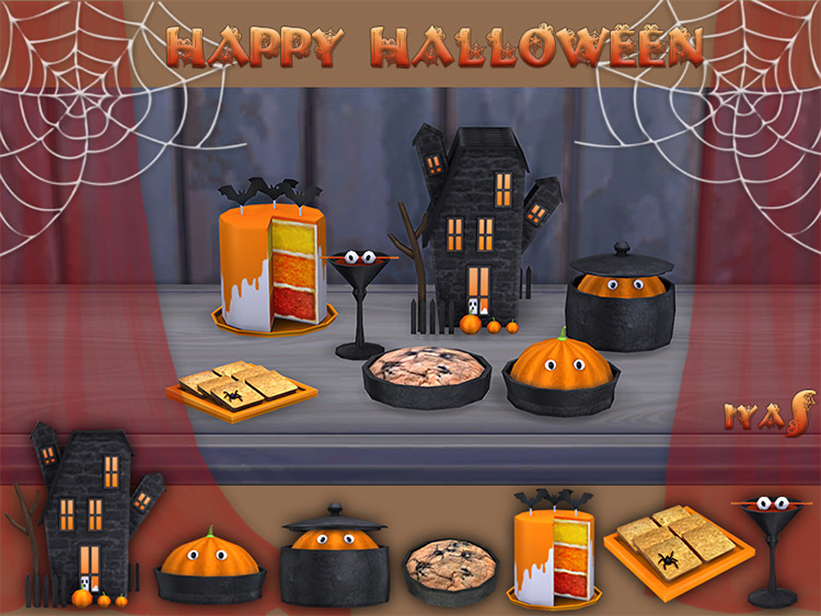 Happy Halloween Snacks / Sims 4 CC