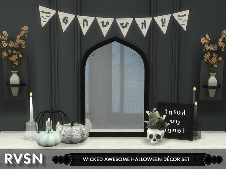 Wicked Awesome Halloween Decor Set / Sims 4 CC
