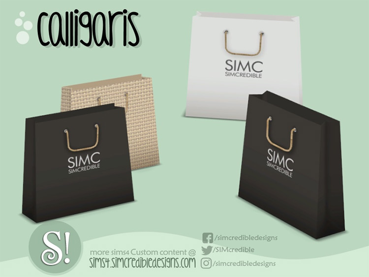 Calligaris Shopping Paper Bag / Sims 4 CC