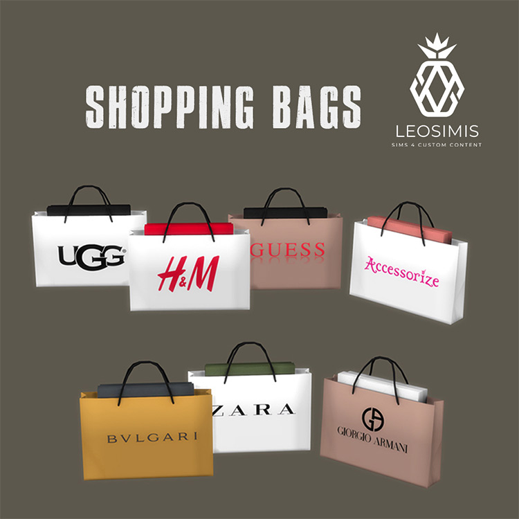 Shopping Bags by leosims / Sims 4 CC