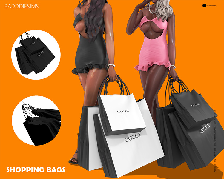 Shopping Bags by BaddieSims / Sims 4 CC