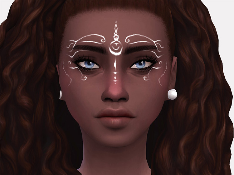 High Elf Facepaint by sagittariah / TS4 CC